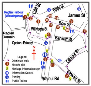 Raglan Heritage Walks Town map